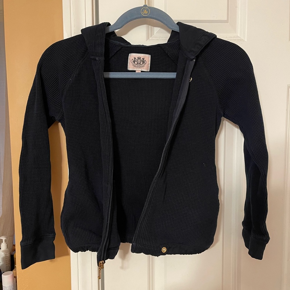 Real Juicy Couture zip up navy jacket